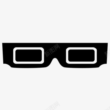 3d眼镜半透明图标图标
