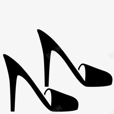 高跟鞋连衣裙时装正式鞋女鞋图标图标