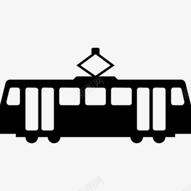 公共交通标识有轨电车公共交通图标图标