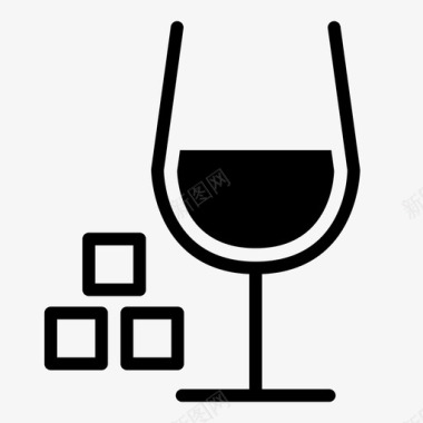 干爽甜度酒杯酒吧图标图标