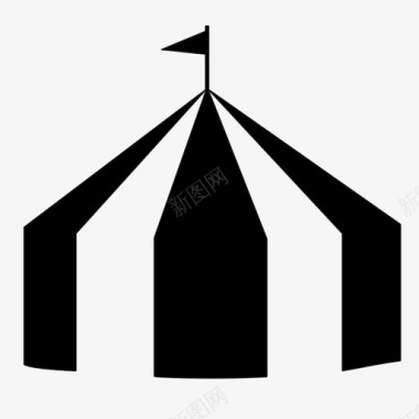 马戏团帐篷大帐篷活动图标图标