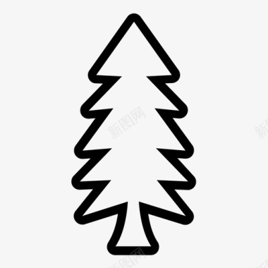 松树树圣诞树森林图标图标