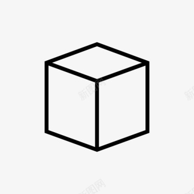多彩方形立方体长方体几何体图标图标