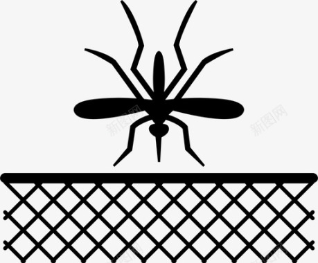 蚊帐虫子人道主义昆虫疟疾图标图标