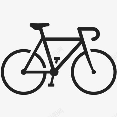 矢量公路自行车固定齿轮固定齿轮自行车图标图标