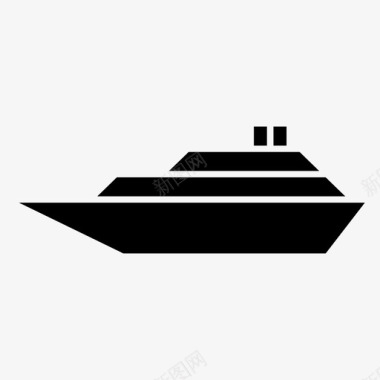 邮轮船游轮图标图标