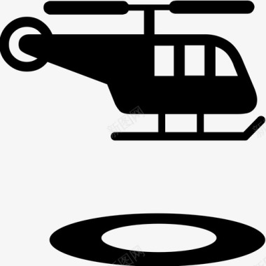 人道主义直升机停机坪直升机人道主义图标图标