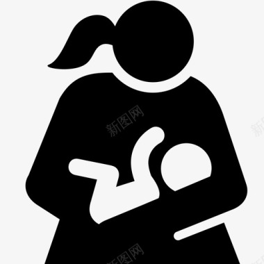 母乳喂养人婴儿图标图标