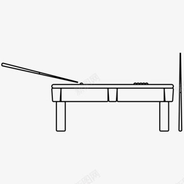 棍子台球桌球杆游戏图标图标