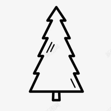 冷杉树圣诞树道格拉斯冷杉图标图标