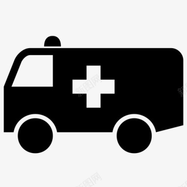 救护车医生急诊医院受伤图标图标