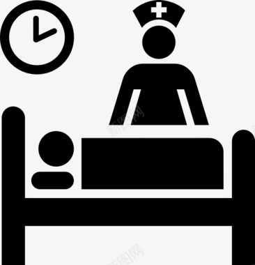 病人休息住院病人医疗保健符号图标图标