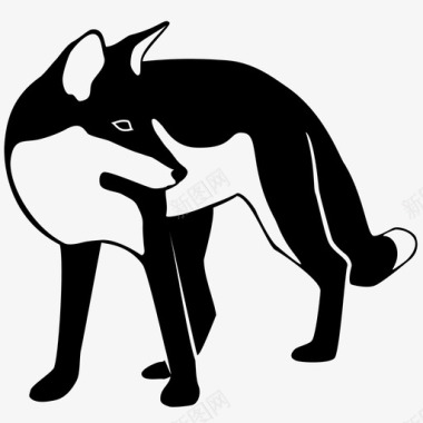 狗狐狸动物狗图标图标
