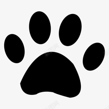 狗爪印踪迹猎犬图标图标