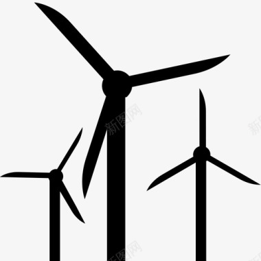 风车风车替代能源可持续发展涡轮机图标图标