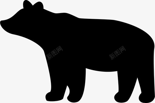 动物园熊动物黑熊哺乳动物动物园图标图标