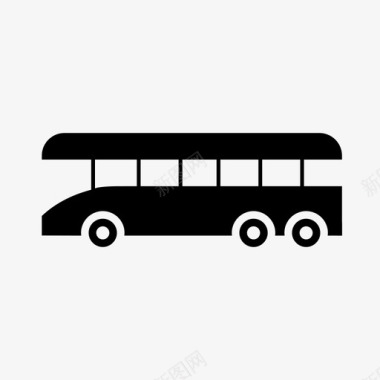 巴士公路旅行房车图标图标