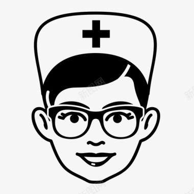 女医生护士护士专业人图标图标