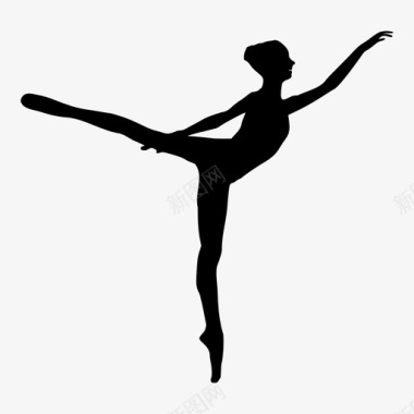 运动种类标志芭蕾舞演员芭蕾舞者体育图标图标