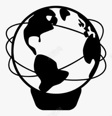 地球纽约世界博览会轨道图标图标