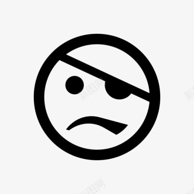 厌恶表情眼罩图标图标