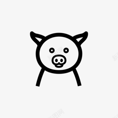 麻辣猪脸猪动物脸图标图标