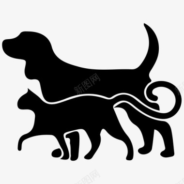 哈士奇狗宠物动物狗图标图标