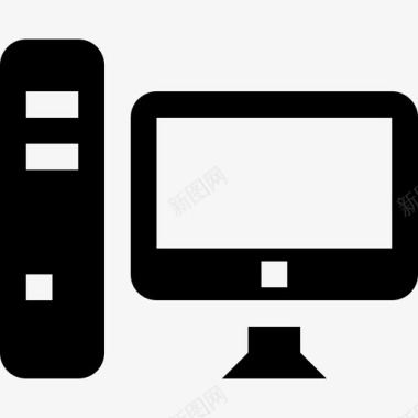 办公电脑样机电脑办公桌显示器图标图标