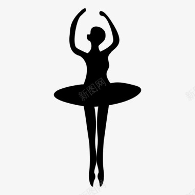 动作芭蕾舞演员女孩动作图标图标