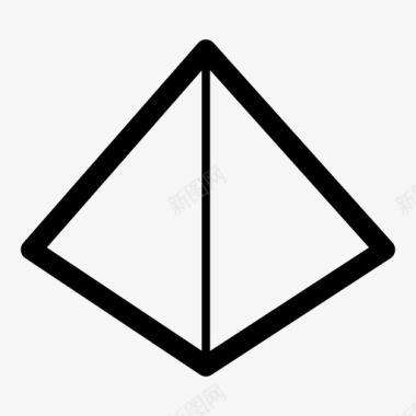 金字塔几何体饼图图标图标
