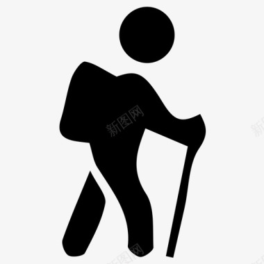 徒步徒步旅行旅行者人图标图标