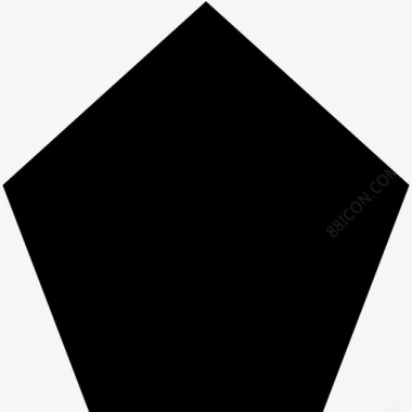 五边形黑暗形状图标免费下载 五边形黑暗形状矢量图标 icon