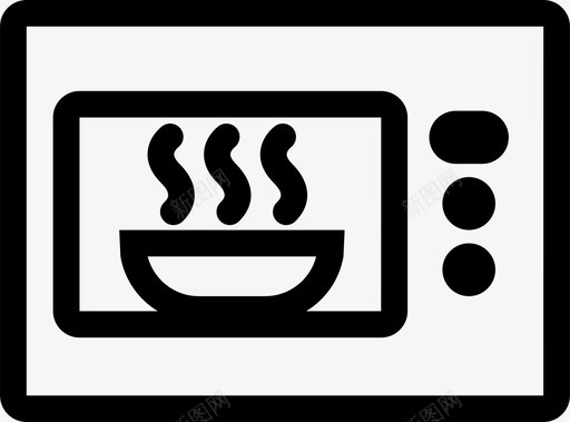 加热微波炉电器厨师图标图标