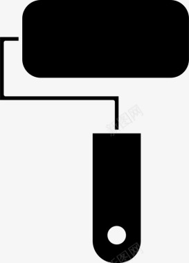 街头矢量油漆辊艺术用品涂鸦图标图标