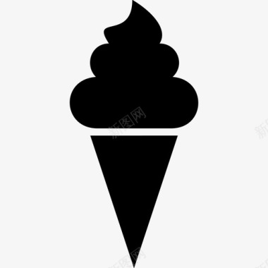 冰淇淋冰淇淋蛋卷冰淇淋筒冷的图标图标