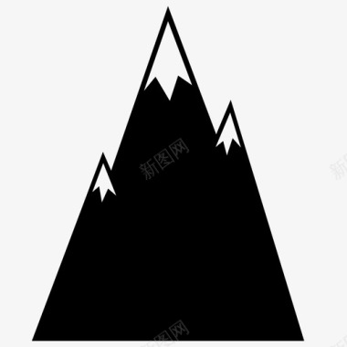 山雪山自然图标图标