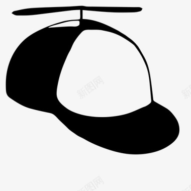 牛仔帽子帽子孩子螺旋桨图标图标