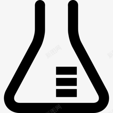 实验室玻璃器皿锥形烧瓶化学实验图标图标