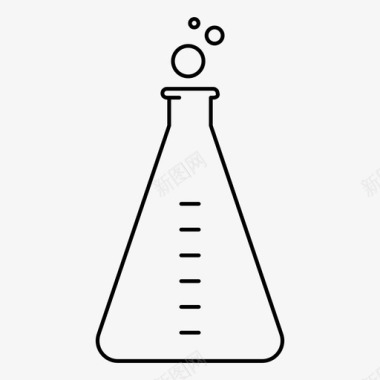 破碎几何图形烧瓶科学实验图标图标