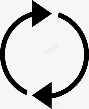 圆圈标志同步箭头圆圈图标图标