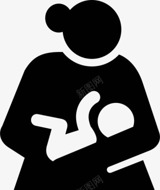 孩子和婴儿母乳喂养人婴儿图标图标