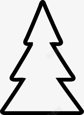 冷杉树圣诞树针叶树图标图标