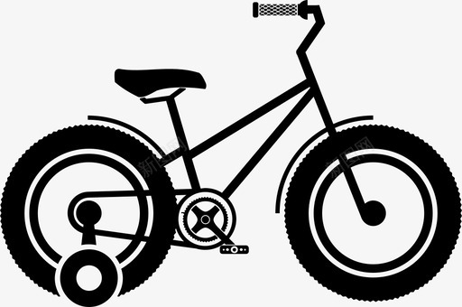 自行车小孩训练轮图标图标