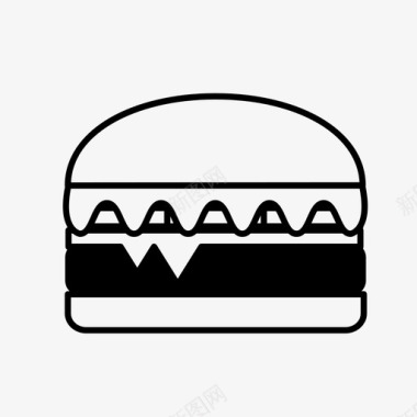 芝士汉堡融化肉图标图标