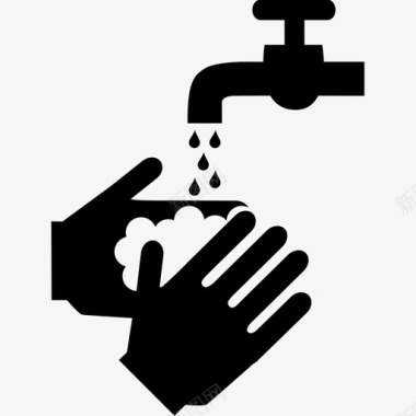 泡泡清洁洗手泡泡清洁肥皂水图标图标