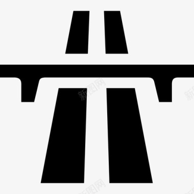 道路公路桥梁车道图标图标