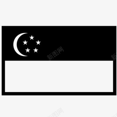 新加坡国旗国家月亮图标图标
