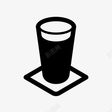 杯垫酒酒吧图标图标