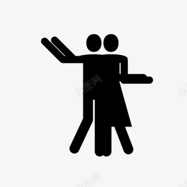 浪漫情侣海报跳舞情侣浪漫图标图标