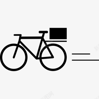 自行车货物送货图标图标